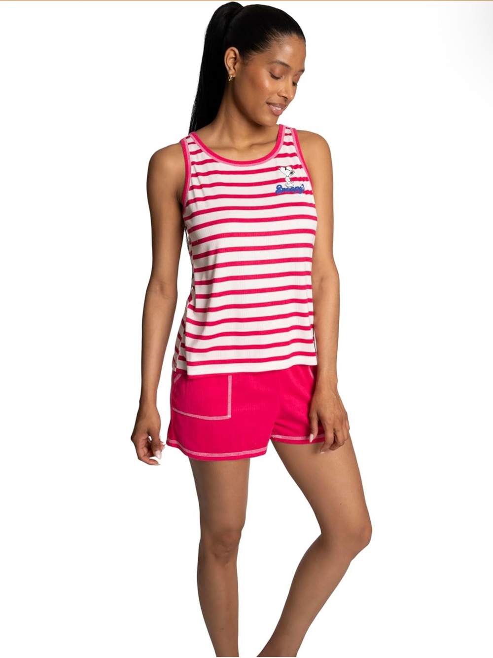 Peanuts Women's Large Tank and Short 2pc Pj Set